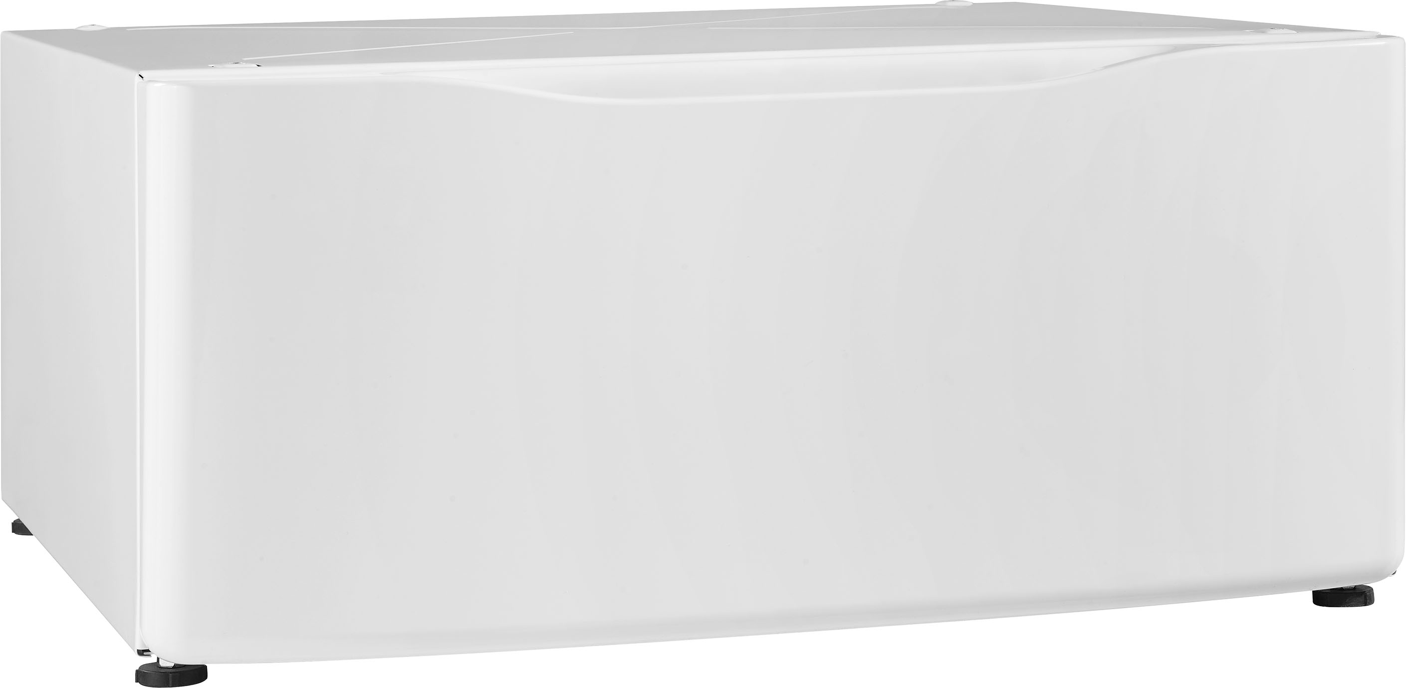 Left View: Insignia™ - Laundry Pedestal for Select Insignia Washer and Dryers - White