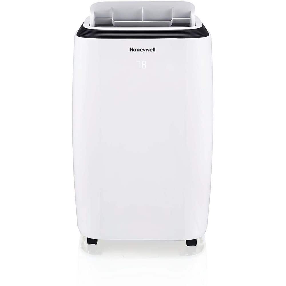 Front. Honeywell - 625 Sq. Ft. Portable Air Conditioner with Dehumidifier - White.