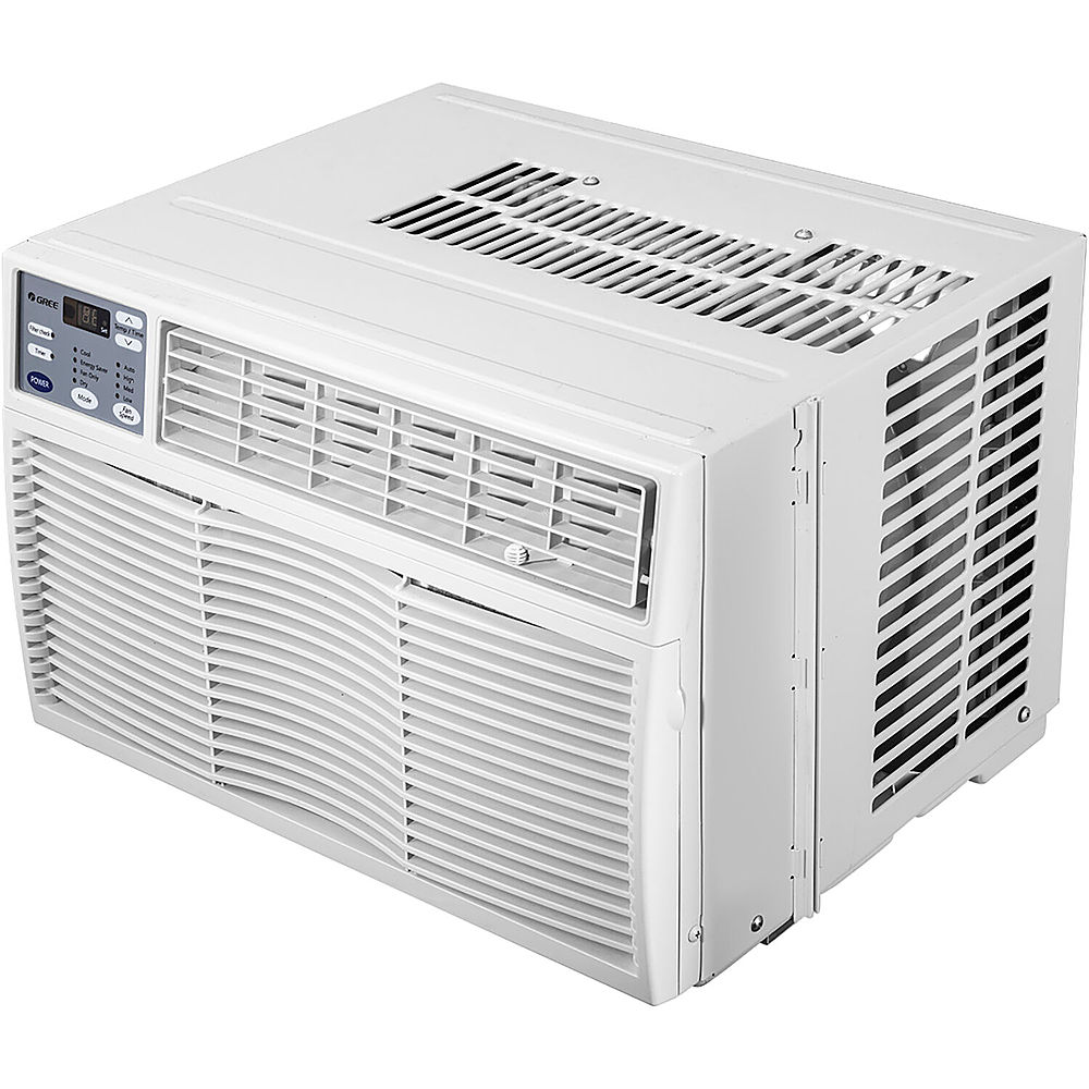 Left View: Gree Energy Star 15,000 BTU 115V Window Air Conditioner with Remote Control