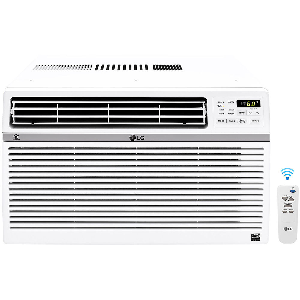 LG 800 Sq. Ft. 15,000 BTU Smart Window Air Conditioner White ...