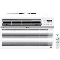 LG - 800 Sq. Ft. 15,000 BTU Smart Window Air Conditioner - White - Front_Zoom