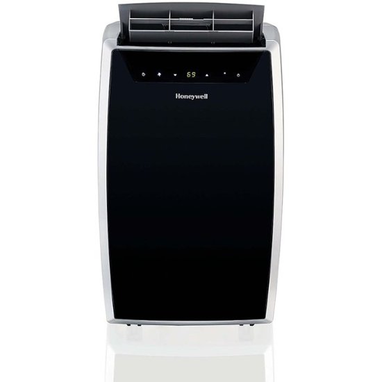 Front. Honeywell - Classic 500 Sq. Ft. Portable Air Conditioner with Dehumidifier - Black.