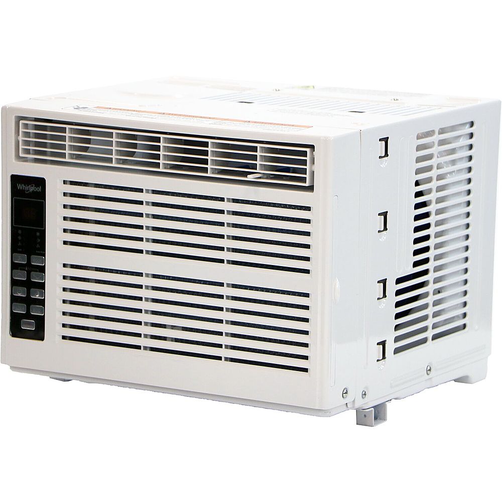 Basics Window Mounted Air Conditioner with Remote Cools 250 Square  Feet, 6000 BTU, Energy Star, White