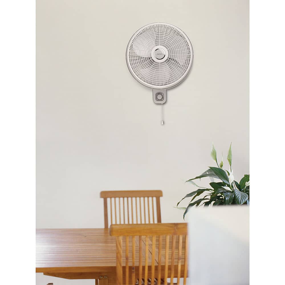 Alt View 14. Lasko - 16" Oscillating Wall Mount Fan with Anti-Rust Grills - Gray.