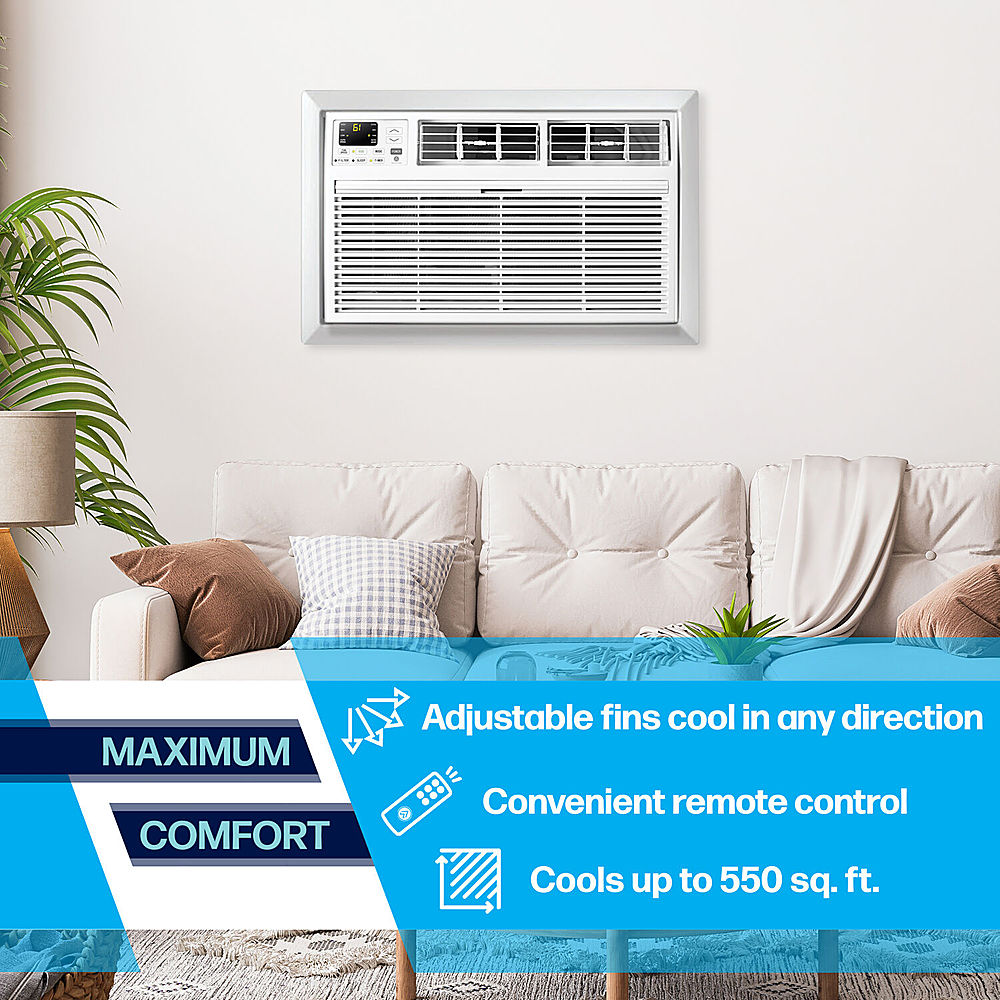Angle View: Arctic Wind - 12,000 BTU Through-the-Wall Air Conditioner - White