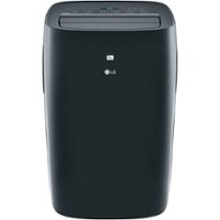 LG - 400 Sq. Ft. Smart Portable Air Conditioner - Black - Front_Zoom