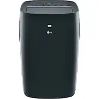 LG - 400 Sq. Ft. Smart Portable Air Conditioner - Black - Front_Zoom