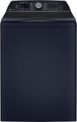 GE Profile - 5.3 Cu. Ft. High Efficiency Top Load Washer with Smarter Wash Technology, Easier Reach & Microban Technology - Sapphire Blue - Front_Zoom