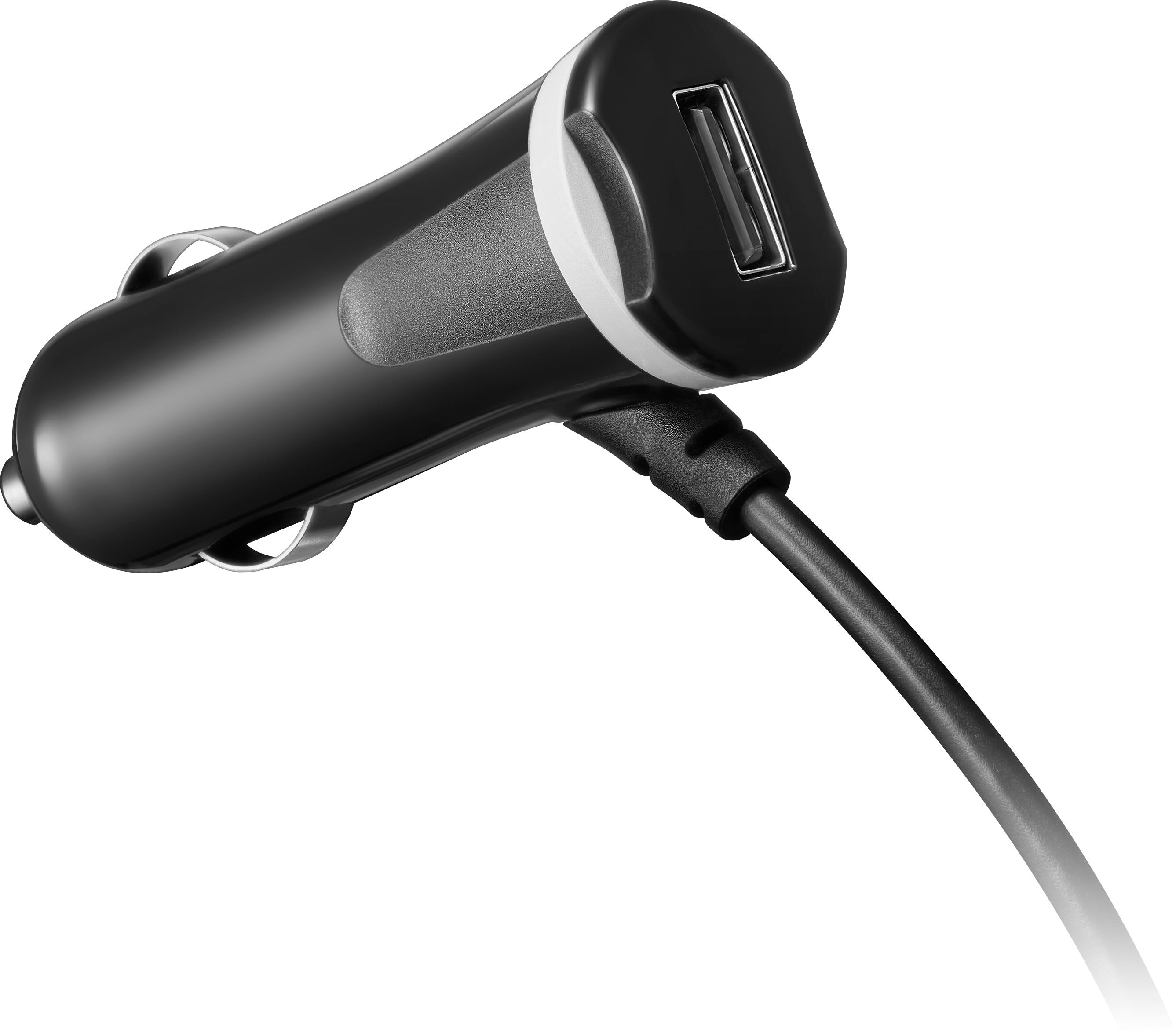 Insignia 25W Lightning Vehicle Charger with 1 USB Port - Black - 9 ft