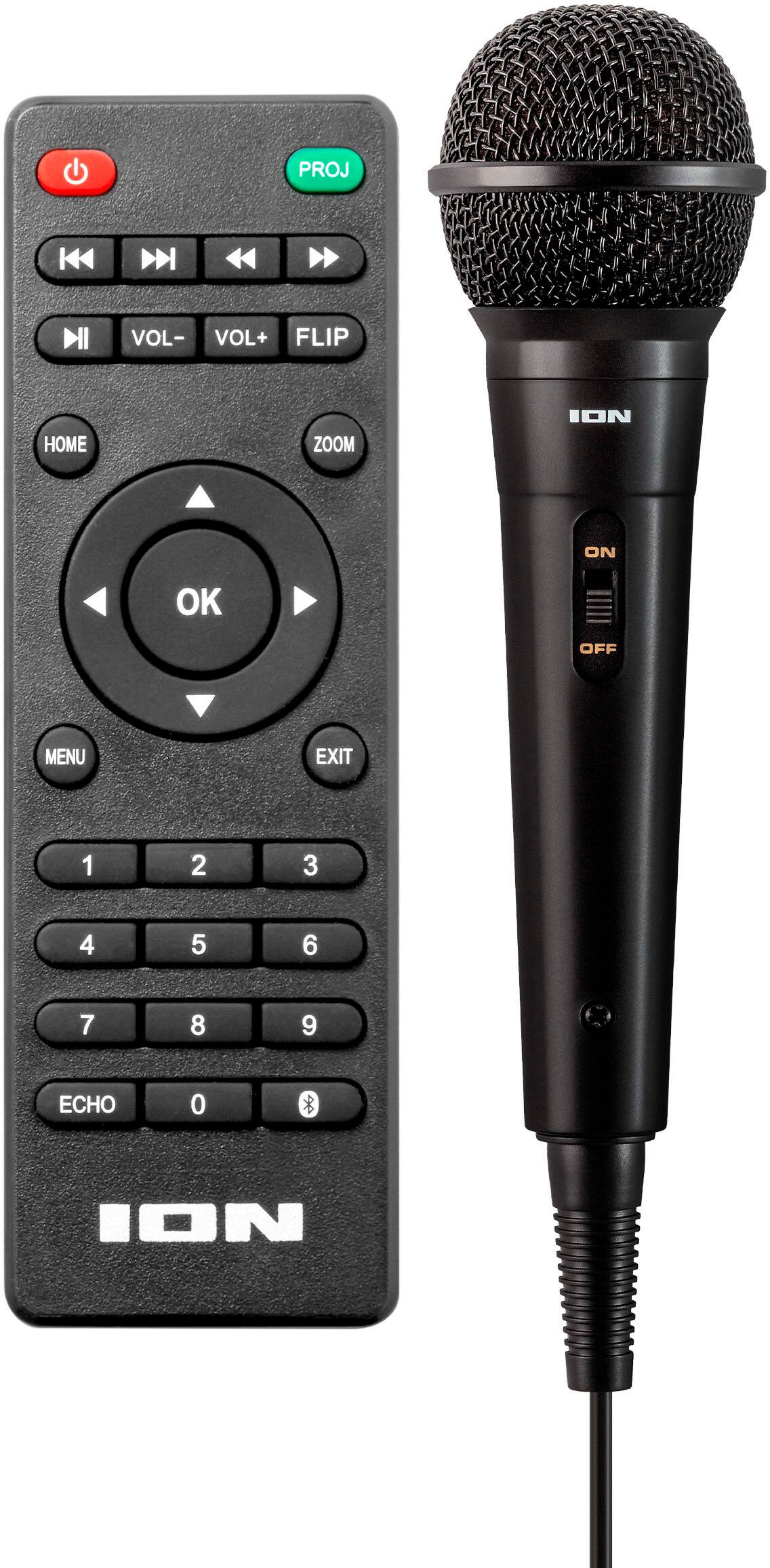 Alt View 10. ION Audio - Projector Deluxe HD Battery/AC Powered 720P HD LED Bluetooth-Enabled Projector with Powerful Speaker - Black.