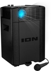ION Audio - Projector Deluxe Speaker Battery/AC Powered Indoor/Outdoor Projector with Powerful Speaker - Black - Front_Zoom