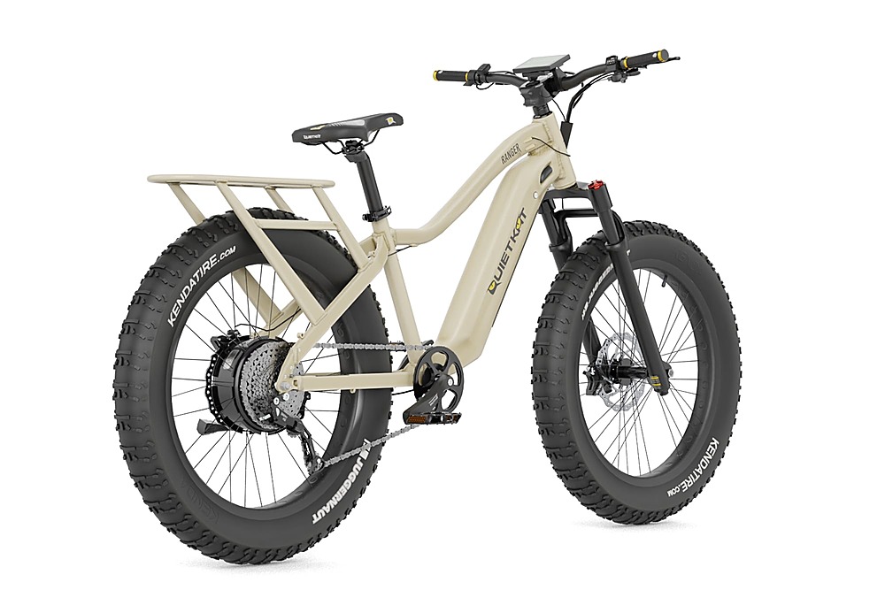 Left View: QuietKat - Ranger eBike w/48 Mile Range & Max Speed 20 mph - Sandstone