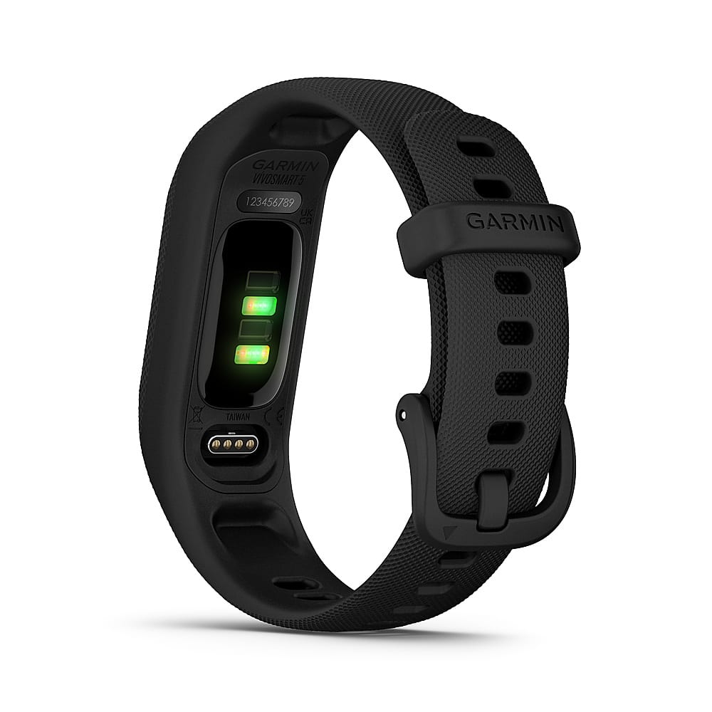 Back. Garmin - vívosmart 5 Smart Fitness Tracker + Heart Rate Large - Black.