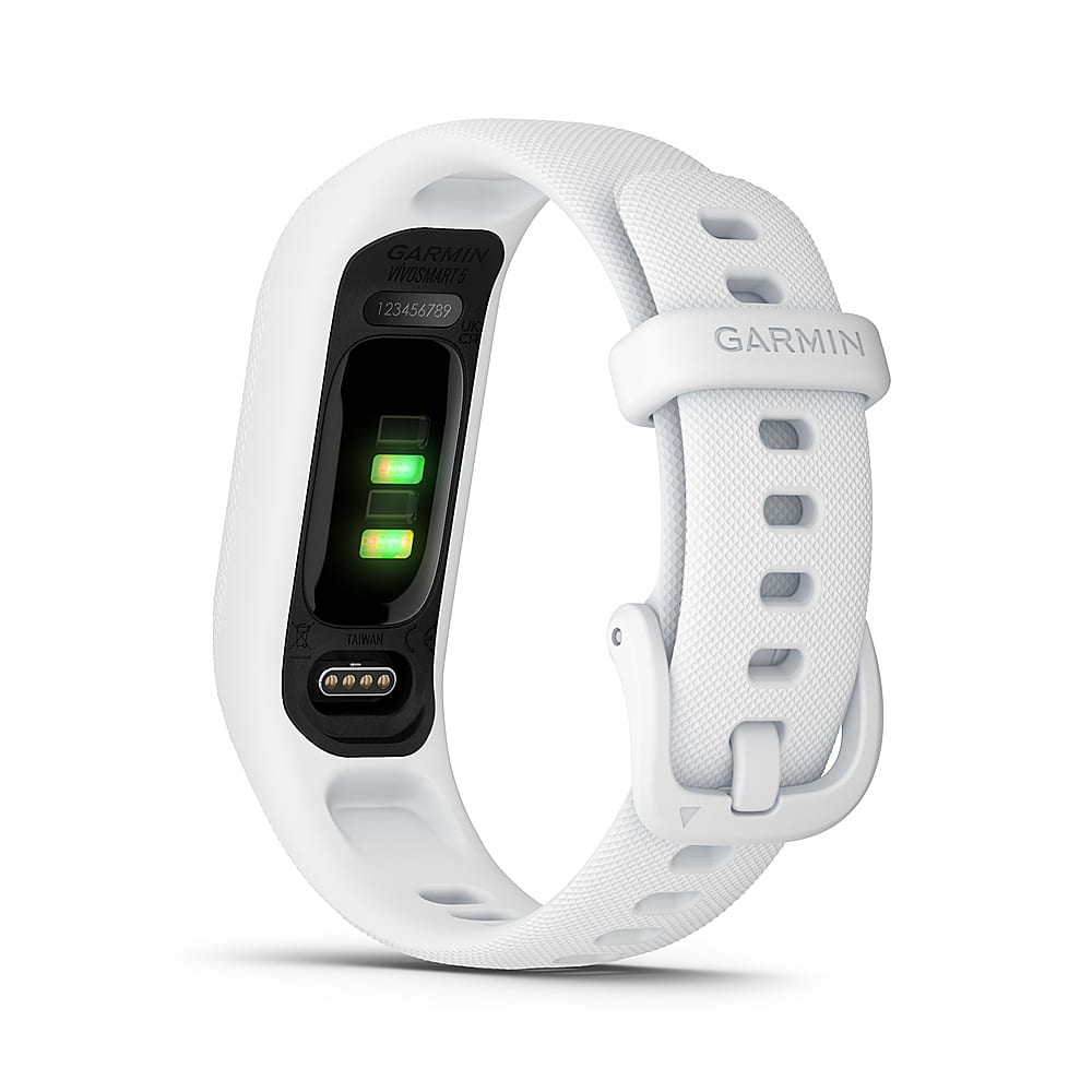 Back. Garmin - vívosmart 5 Smart Fitness Tracker + Heart Rate Small/Medium - White.