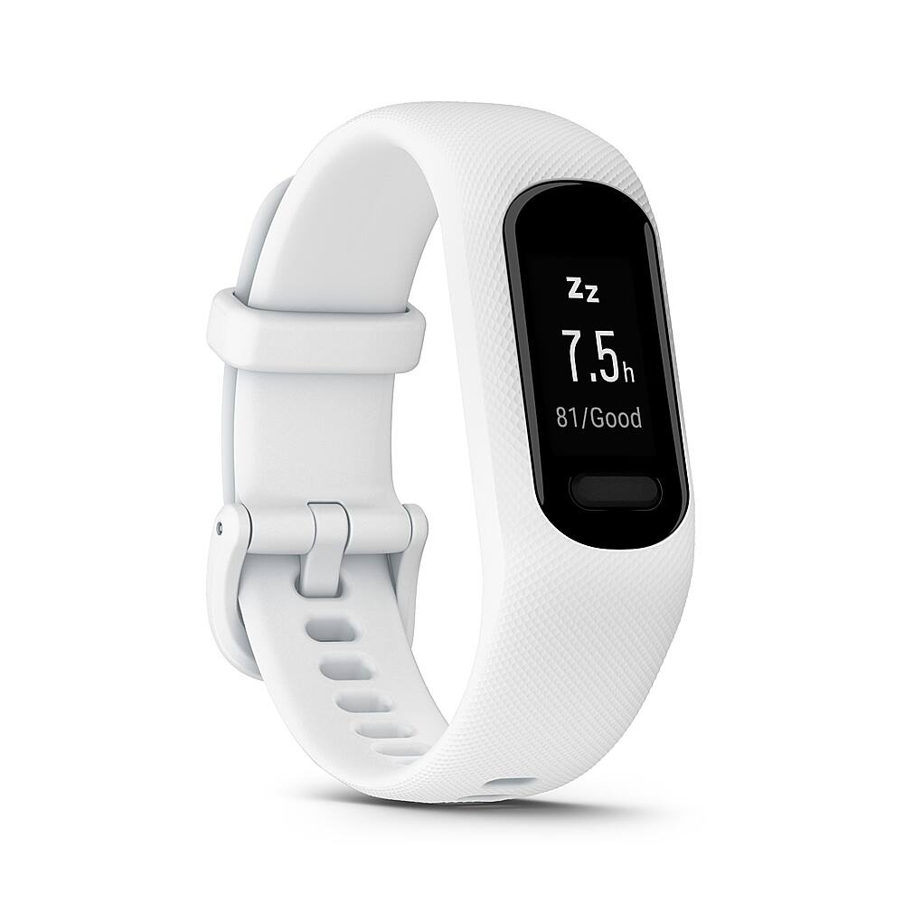 Angle. Garmin - vívosmart 5 Smart Fitness Tracker + Heart Rate Small/Medium - White.