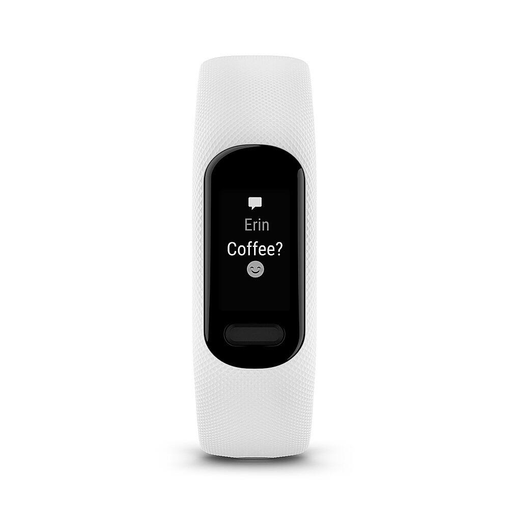 Alt View 2. Garmin - vívosmart 5 Smart Fitness Tracker + Heart Rate Small/Medium - White.