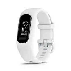 Front. Garmin - vívosmart 5 Smart Fitness Tracker + Heart Rate Small/Medium - White.
