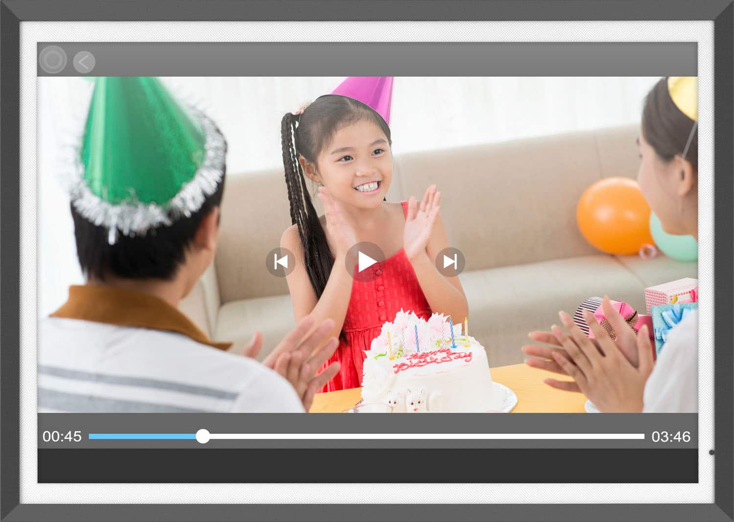 Alt View 15. Aluratek - 13.5" 3K Touchscreen LCD Wi-Fi Digital Photo Frame - Black.