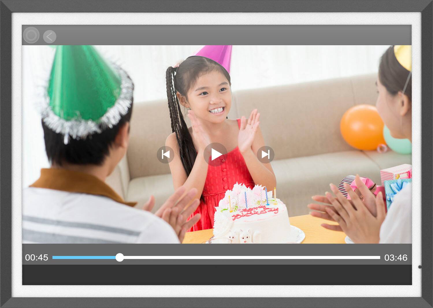 Alt View 15. Aluratek - 13.5" 3K Touchscreen LCD Wi-Fi Digital Photo Frame - Black.