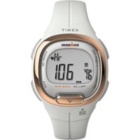 TIMEX IRONMAN Transit+ Watch with Activity Tracking & Heart Rate 33mm - White/Rose Gold-Tone - Front_Zoom