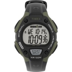 TIMEX Men's IRONMAN Classic 30 38mm Watch - Black/Green - Front_Zoom