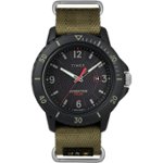Front Zoom. Timex - Men's Expedition Gallatin Solar 45mm Watch - Green/Black.