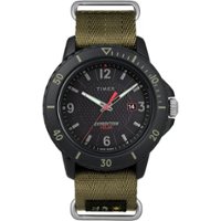 Timex - Men's Expedition Gallatin Solar 45mm Watch - Green/Black - Front_Zoom