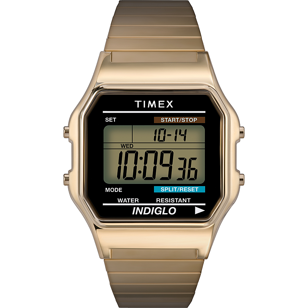 Timex Men's Classic Digital 34mm Watch Gold-Tone T786779J - Best Buy