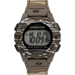 Timex - x Mossy Oak Men's Expedition Digital CAT 40mm Watch - Original Bottomland Camo - Front_Zoom