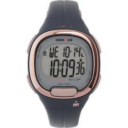 Timex - Women's IRONMAN Transit 33mm Watch - Blue/Rose Gold-Tone - Front_Zoom