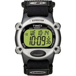 Timex - Men's Expedition Digital CAT 39mm Watch - Black/Silver-Tone - Front_Zoom