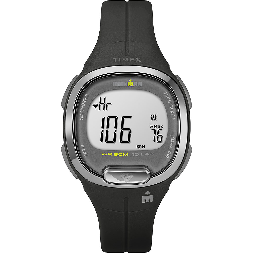 Timex IRONMAN Transit+ Watch with Activity Tracking & Heart Rate 33mm  Black/Silver-Tone TW5M405009J - Best Buy