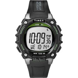 Timex - Men's IRONMAN Classic 100 44mm Watch - Black/Green - Front_Zoom
