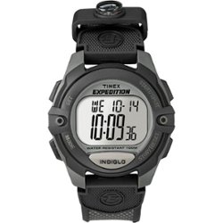 Timex - Men's Expedition Digital CAT 41mm Watch - Charcoal/Black - Front_Zoom