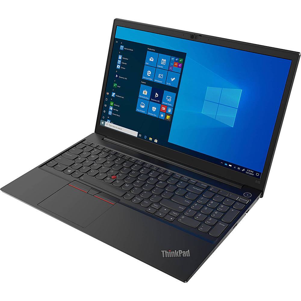 Left View: Lenovo - 15.6" ThinkPad E15 Gen 3 Laptop - AMD Ryzen 5 5500U - 8GB Memory - AMD Radeon - 256 SSD - Black
