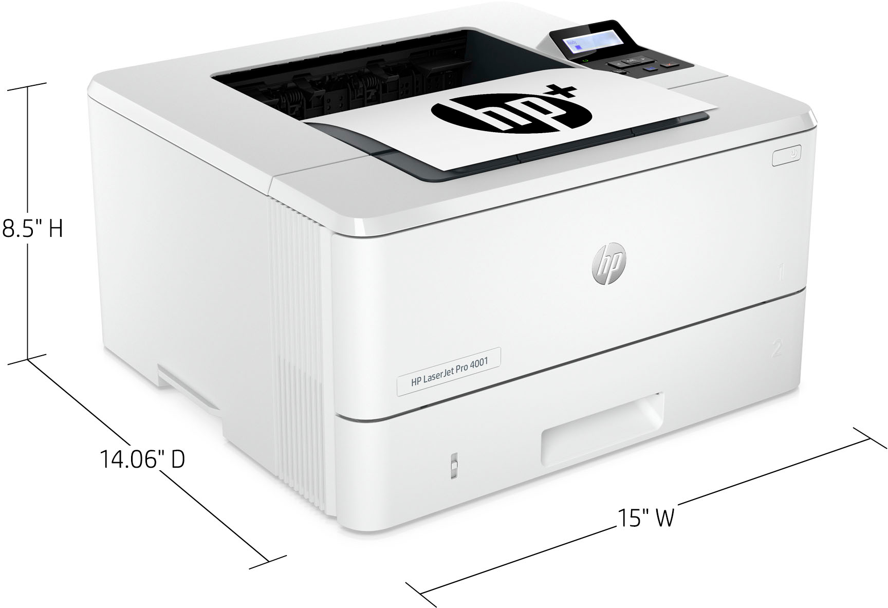 kopi Motivering Guinness HP LaserJet Pro 4001dwe Wireless Black-and-White Laser Printer with 3  months of Instant Ink included with HP+ White LaserJet Pro 4001dwe - Best  Buy