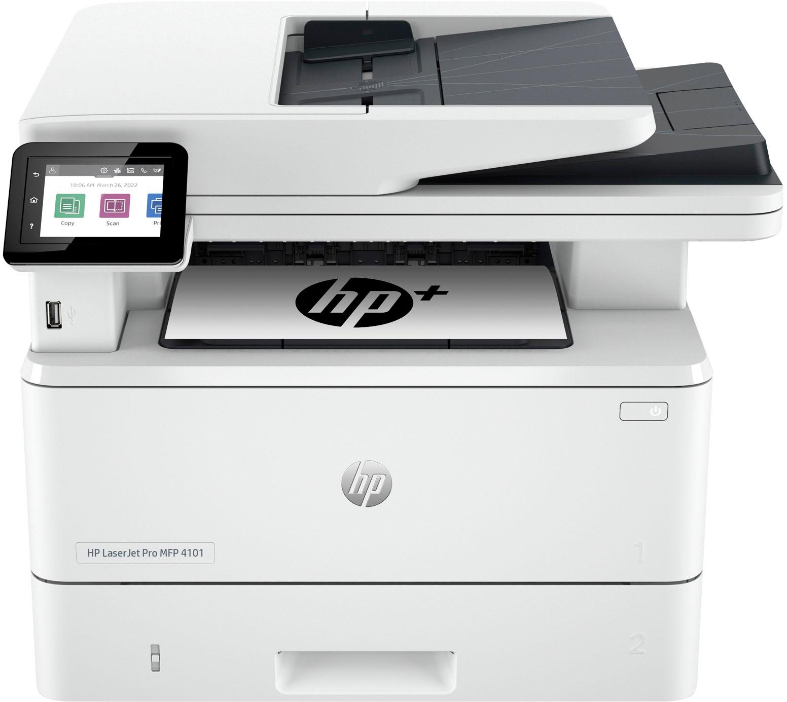 HP LaserJet Pro MFP 4101fdne Black-and-White Printer with 3 months of Instant Ink included with HP+ White LaserJet MFP 4101fdne Best Buy