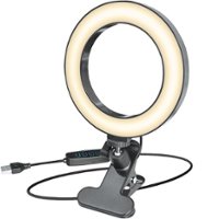 Bower - Studio Ring Light with Desk Clamp - Black - Angle_Zoom