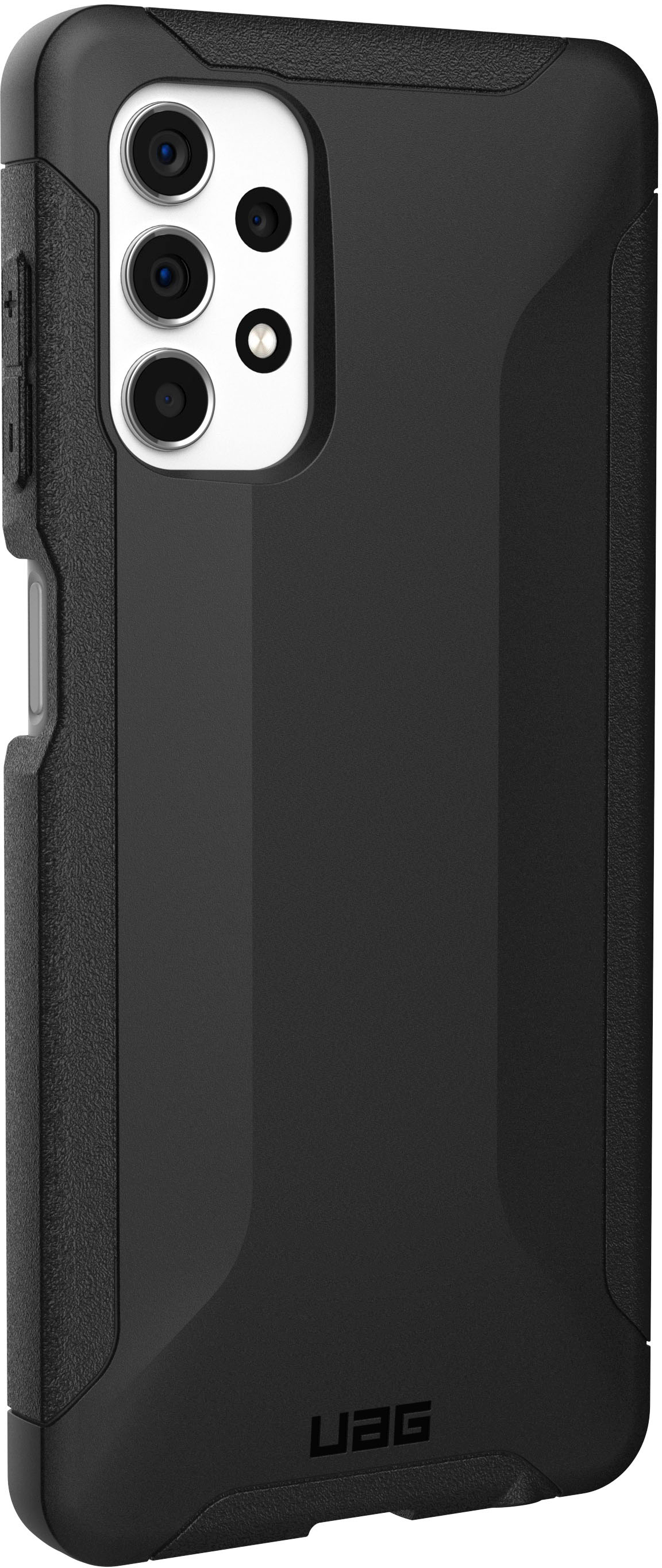 Left View: Samsung - Card slot cover for Galaxy A13 - Peach