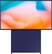 Front. Samsung - 43" Class The Sero QLED 4K Smart TV - Navy Blue.