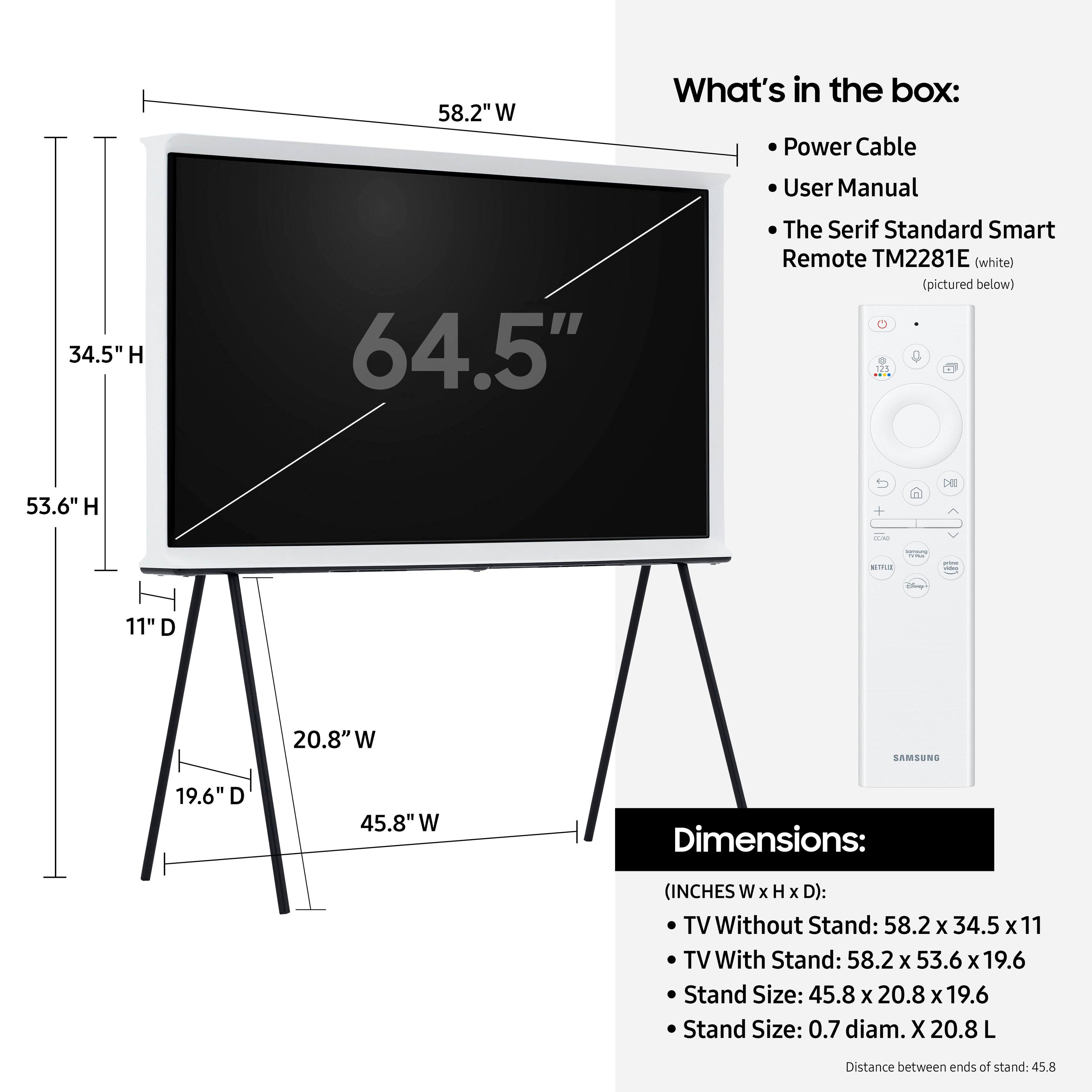 Alt View 27. Samsung - 65" Class The Serif QLED 4K Smart TV - White.