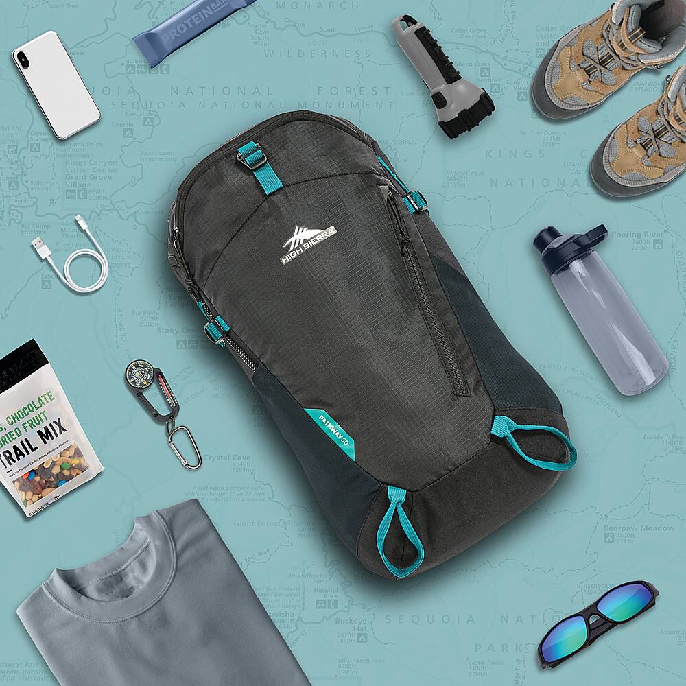 Alt View 20. High Sierra - Pathway 2.0 30L Backpack - BLACK.