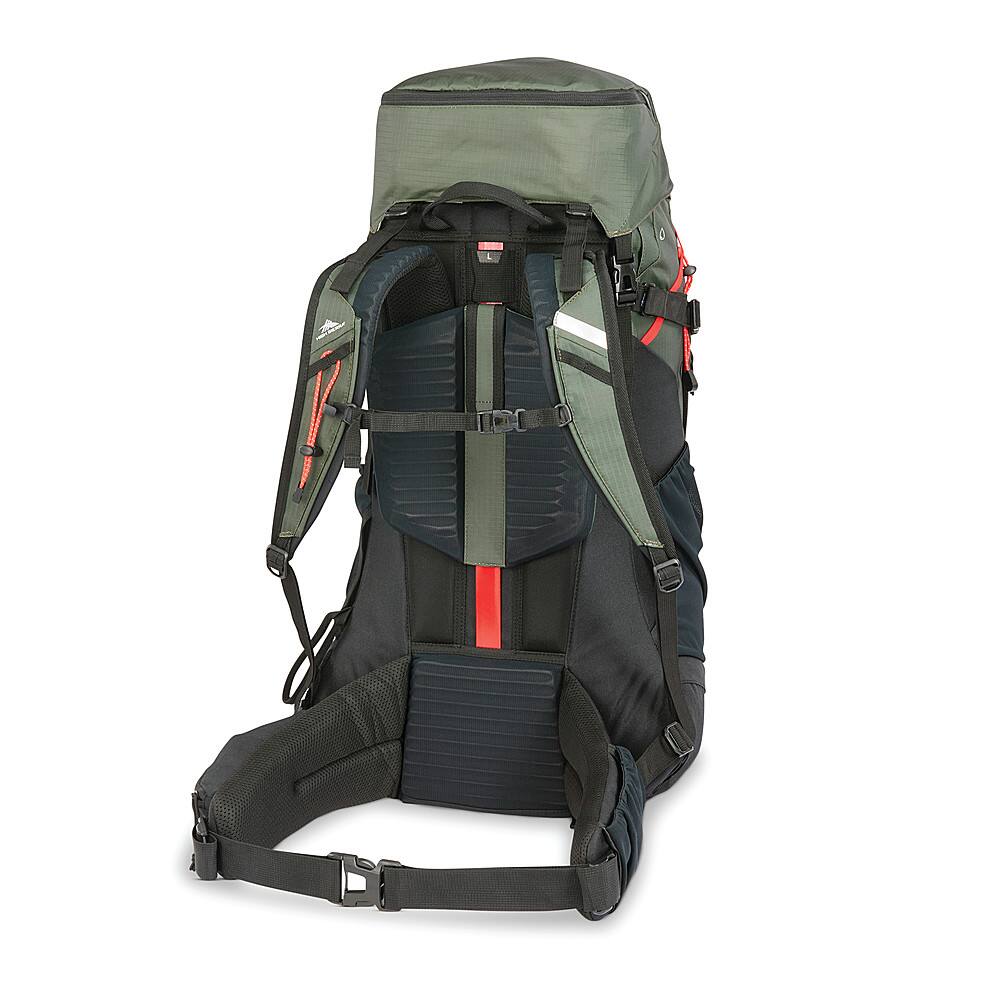 Left View: High Sierra - Pathway 2.0 60L Backpack - FOREST GREEN/BLACK