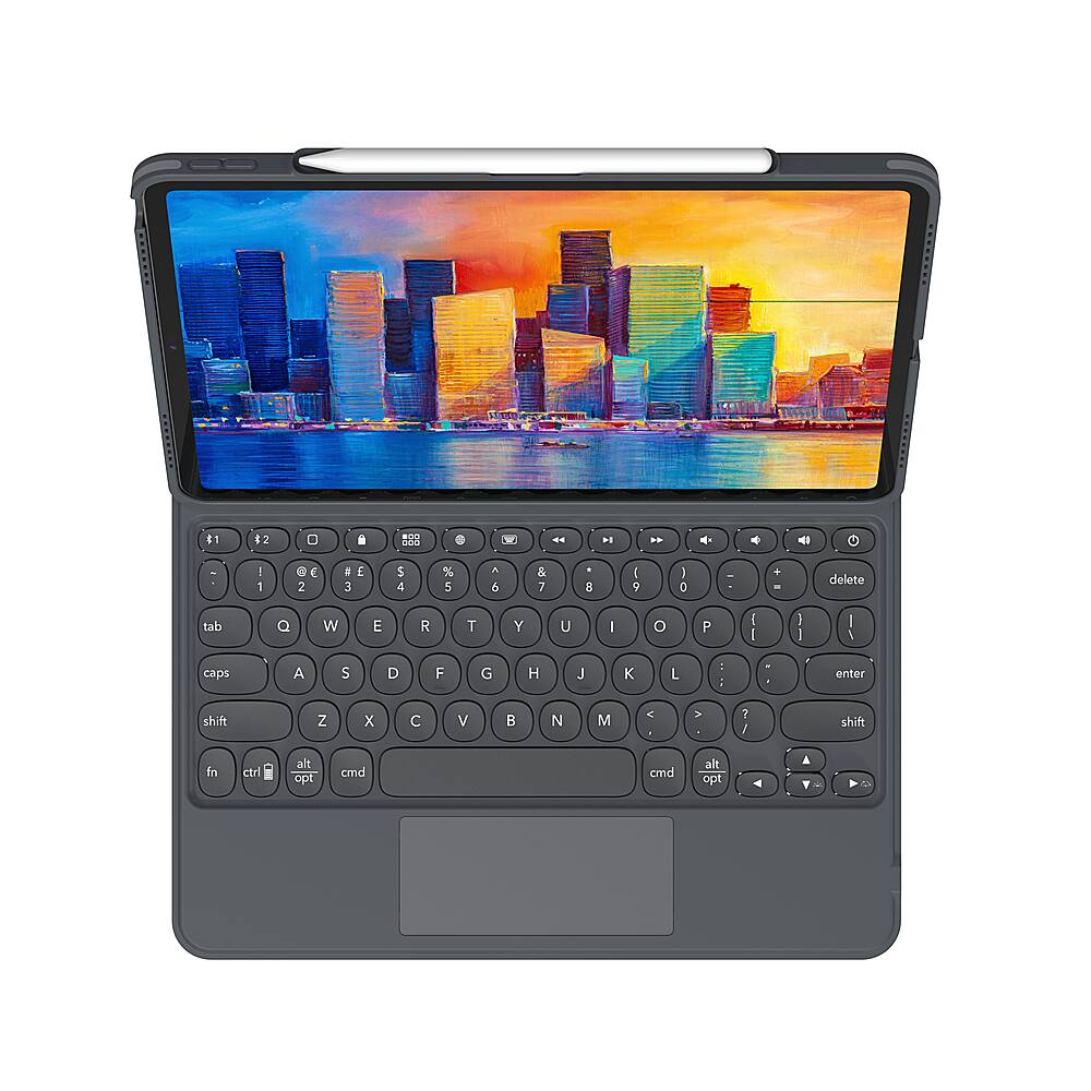 Alt View 11. ZAGG - Pro Keys with Trackpad Wireless Keyboard & Case for Apple iPad Pro 12.9" (3rd, 4th, 5th, 6th Gen) - Black.