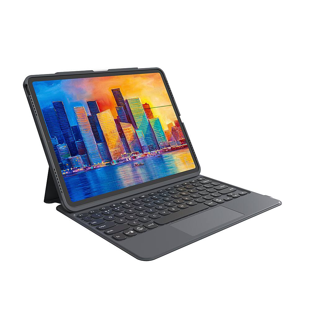 Alt View 2. ZAGG - Pro Keys with Trackpad Wireless Keyboard & Case for Apple iPad Pro 12.9" (3rd, 4th, 5th, 6th Gen) - Black.