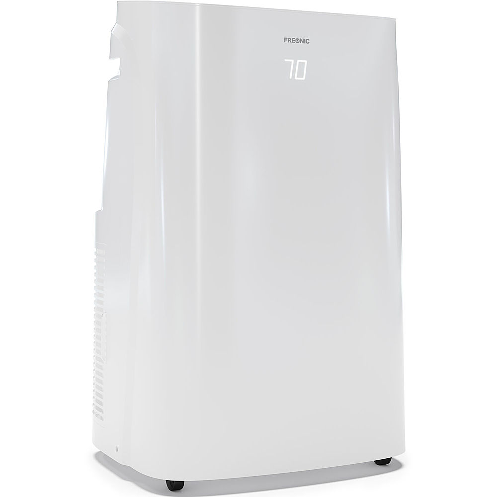 Angle View: Freonic - 10,000 BTU Portable Air Conditioner | AC for Rooms up to 450 Sq.Ft. | LED Display | Sleep Mode | Dehumidifier - White