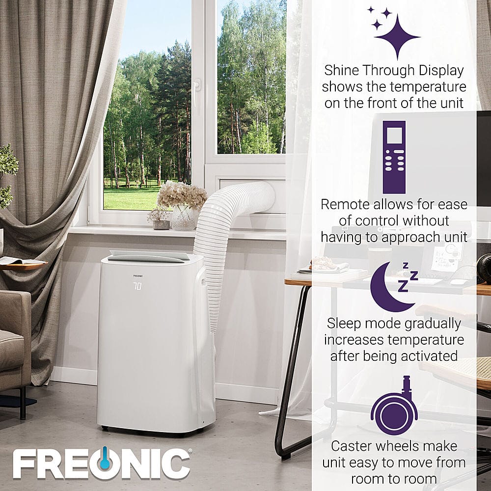 Freonic 14,500 BTU (10,800 BTU DOE) Portable Air Conditioner White