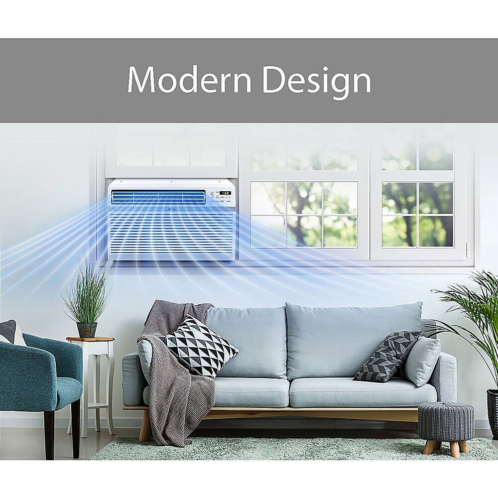 Left. LG - 1,000 Sq. Ft. 18,000 BTU Smart Window Air Conditioner - White.