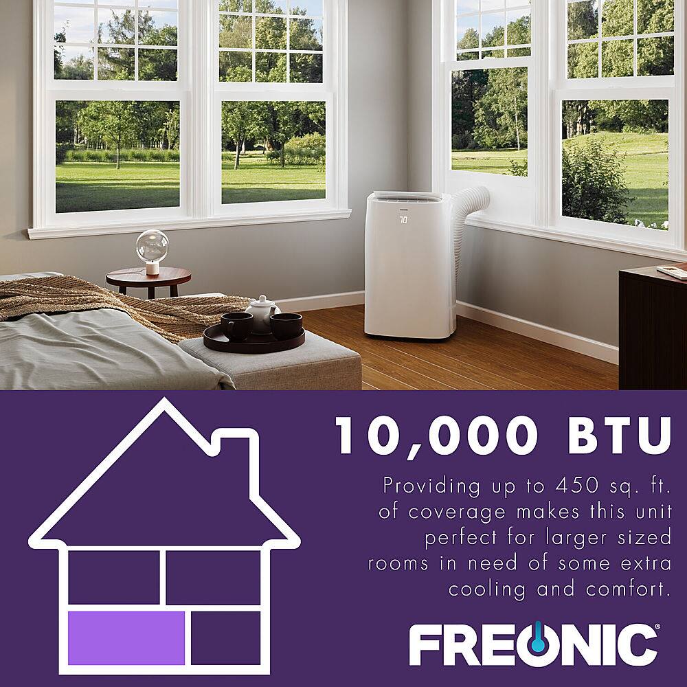 Alt View 15. Freonic - 14,500 BTU Portable Air Conditioner with Supplemental Heat - White.