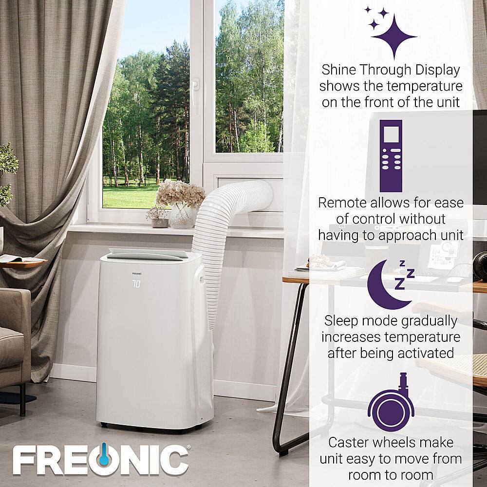 Alt View 12. Freonic - 300 Sq. Ft. Portable Air Conditioner - White.